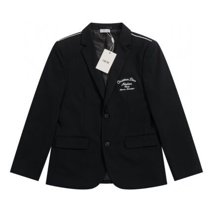 Dior logo embroidered suit