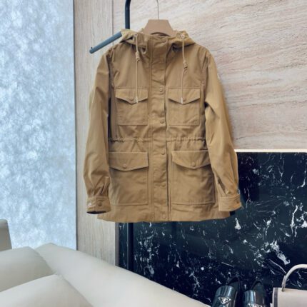 Moncler Theberon Women's Waist Hooded Parka Light Jacket