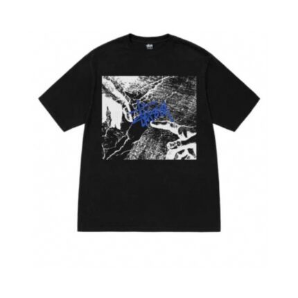 Stussy logo finger print short-sleeved T-shirt