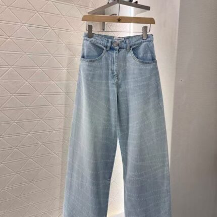 Chanel Laser Chain Wide Leg Jeans