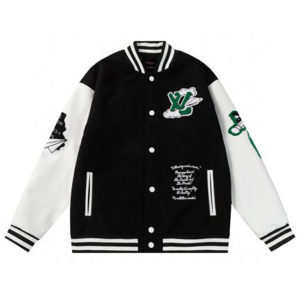 Louis Vuitton graffiti painting towel embroidery baseball jacket