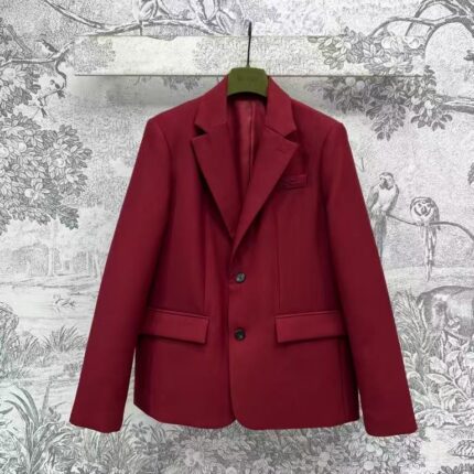 Gucci burgundy suit jacket