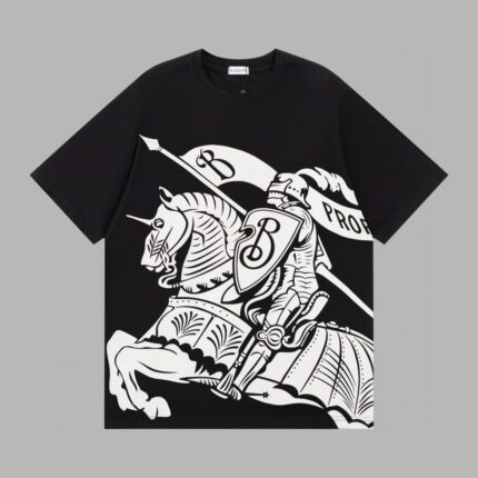 Burberry large area war horse print short sleeve T-shirt