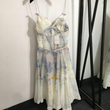 zimmermann cool suspender dress with gradient floral print